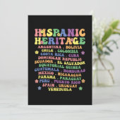 Nationale Latino Landen Hispanic Heritage Maand Kaart (Staand voorkant)