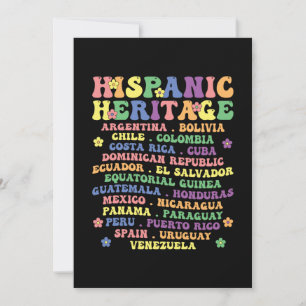 Nationale Latino Landen Hispanic Heritage Maand Kaart