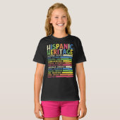 Nationale Latino Landen Hispanic Heritage Maand T-shirt (Voorkant volledig)