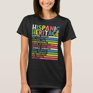 Nationale Latino Landen Hispanic Heritage Maand T-shirt