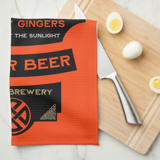 Nationale liefde uw rode haar dag theedoek (Quarter Fold)