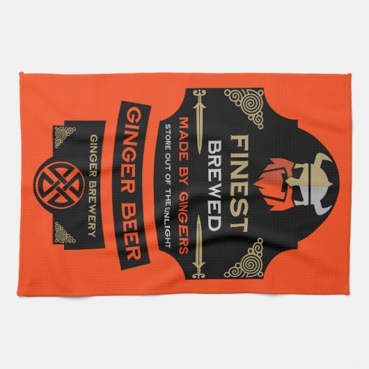 Nationale liefde uw rode haar dag theedoek (Horizontaal)