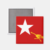 Nationale Liga voor Democratie, vlag Myanmar Magneet (Voorkant / Achterkant)