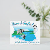 Nationale logo van de KCA voor donkere achtergrond Briefkaart (Staand voorkant)