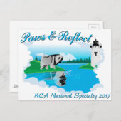 Nationale logo van de KCA voor donkere achtergrond Briefkaart (Voorkant / Achterkant)