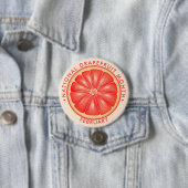 Nationale maand pompelmoes ronde button 7,6 cm (In situ)