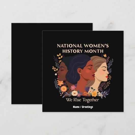 Nationale maand van de vrouwengeschiedenis kaart (Voorkant / Achterkant)