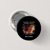 Nationale maand van de vrouwengeschiedenis ronde button 3,2 cm (Voorkant /achterkant)