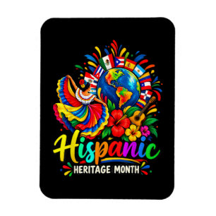 Nationale maand van het hispanic erfgoed alle land magneet