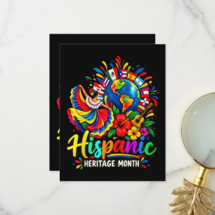 Nationale maand van het Hispanics erfgoed alle lan Bedankkaart