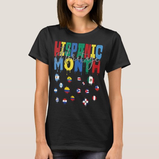 Nationale Maand voor het erfgoed van Latijns-Ameri T-shirt (Voorkant)