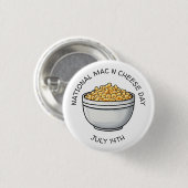 Nationale Mac-kaasdag is 14 juli Ronde Button 3,2 Cm (Voorkant /achterkant)
