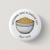 Nationale Mac-kaasdag is 14 juli Ronde Button 3,2 Cm (Voorkant)