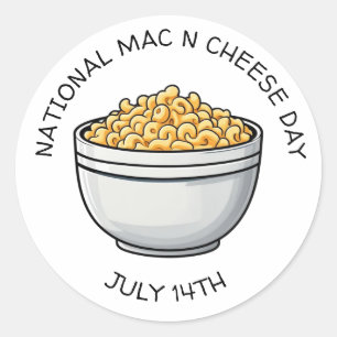 Nationale Mac-kaasdag is 14 juli Ronde Sticker