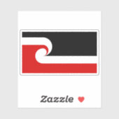 Nationale Māori Tino Rangatiratanga vlag, N.Zeelan Sticker (Vel)