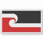 Nationale Māori Tino Rangatiratanga vlag, N.Zeelan Sticker (Voorkant)