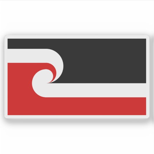Nationale Māori Tino Rangatiratanga vlag, N.Zeelan Sticker (Voorkant)