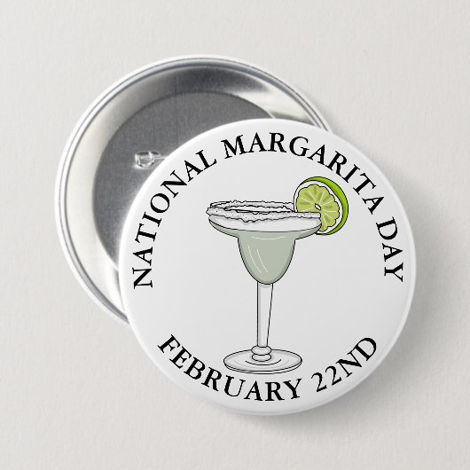 Nationale Margarita Dag 22 februari Button (Voorkant /achterkant)