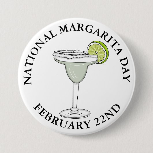 Nationale Margarita Dag 22 februari Button (Voorkant)