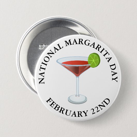 Nationale Margarita Dag 22 februari Button (Voorkant /achterkant)