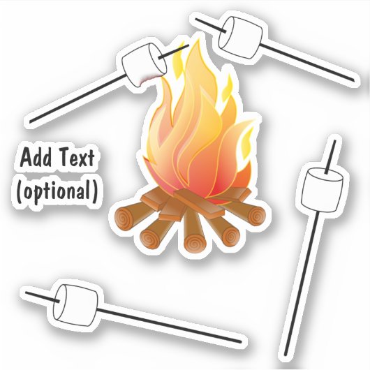 Nationale Marshmallow Dag Sticker (Voorkant)