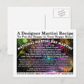 Nationale Martini Dag Martini Recept Kaart Briefka (Voorkant / Achterkant)