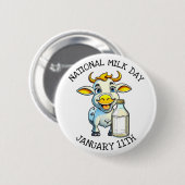 Nationale Melkdag 11 januari Ronde Button 5,7 Cm (Voorkant /achterkant)