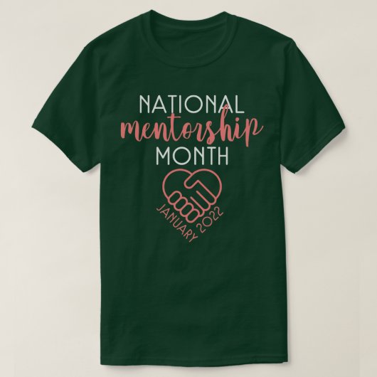 Nationale mentorschapsmaand januari mentor leraar  t-shirt (Design voorkant)