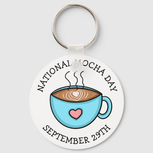 Nationale Mocha Dag 29 september | Funny Holiday Sleutelhanger (Voorkant)