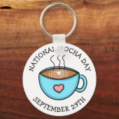 Nationale Mocha Dag 29 september | Funny Holiday Sleutelhanger (Voorkant)