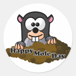 Nationale Mole Dag Ronde Sticker