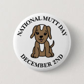 Nationale Muttdag is 2 december Ronde Button 5,7 Cm (Voorkant)