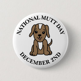 Nationale Muttdag is 2 december Ronde Button 5,7 Cm