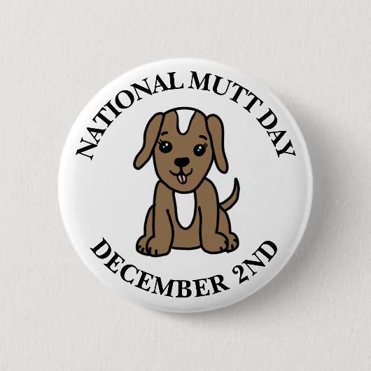 Nationale Muttdag is 2 december Ronde Button 5,7 Cm (Voorkant)