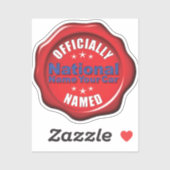 Nationale naam Je auto snijdt vinyldecimaal af Sticker (Vel)