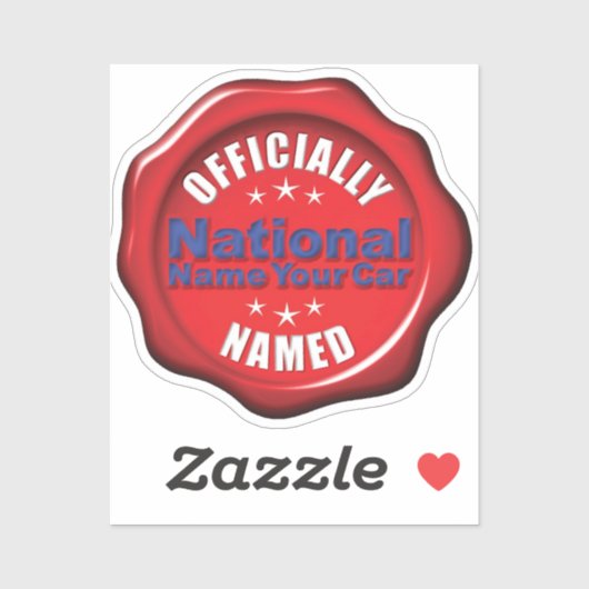 Nationale naam Je auto snijdt vinyldecimaal af Sticker (Vel)