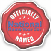Nationale naam Je auto snijdt vinyldecimaal af Sticker (Voorkant)