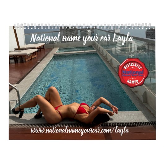 Nationale naam Uw auto Layla Kalender (Hoes)