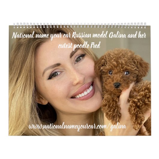 Nationale naam Uw auto Russisch model Galina & Fre Kalender (Hoes)