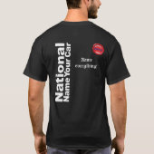 Nationale naam Uw auto T-shirt (Achterkant)