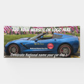 Nationale naam uw autodagbanner spandoek (Horizontaal)