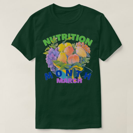 NATIONALE NUTRITIE MAAND AANTAL MAAND 12 T-SHIRT (Design voorkant)