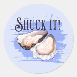 Nationale Oesterdag, Shuck it Oyster Pun Ronde Sticker