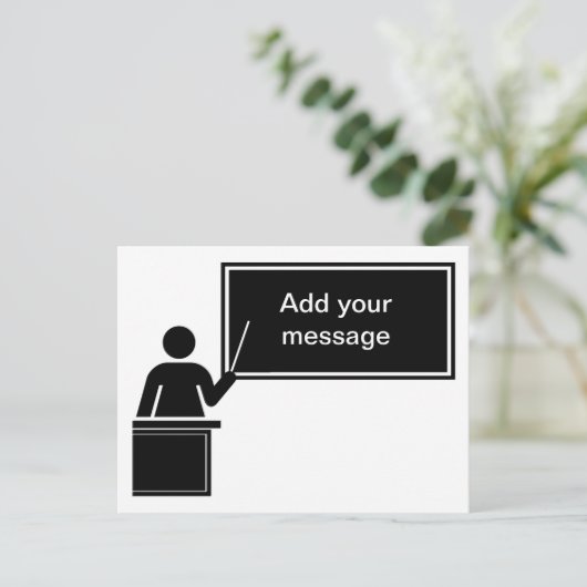 Nationale onderwijsdag briefkaart (Staand voorkant)