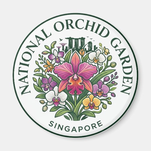 Nationale Orchideeëntuin Singapore Singapore Magneet (Voorkant)