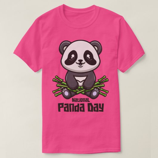 Nationale Panda Dag Maart T-shirt (Design voorkant)