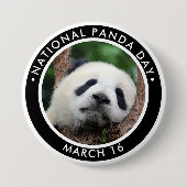 Nationale Panda Dag Ronde Button 7,6 Cm (Voorkant)