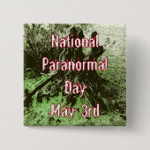 Nationale paranormale dagboom vierkante button 5,1 cm (Voorkant)