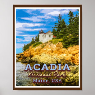 NATIONALE PARK ACADIA - MAINE USA - BAR HARBOR POSTER