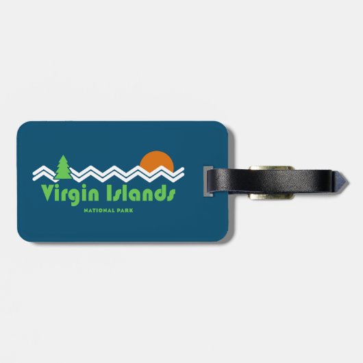 Nationale Park Retro van de Maagdeneilanden Bagagelabel (Achterkant horizontaal)